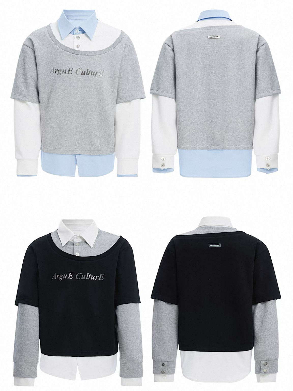 [ARGUE CULTURE] Preppy Punk Layered Shirt