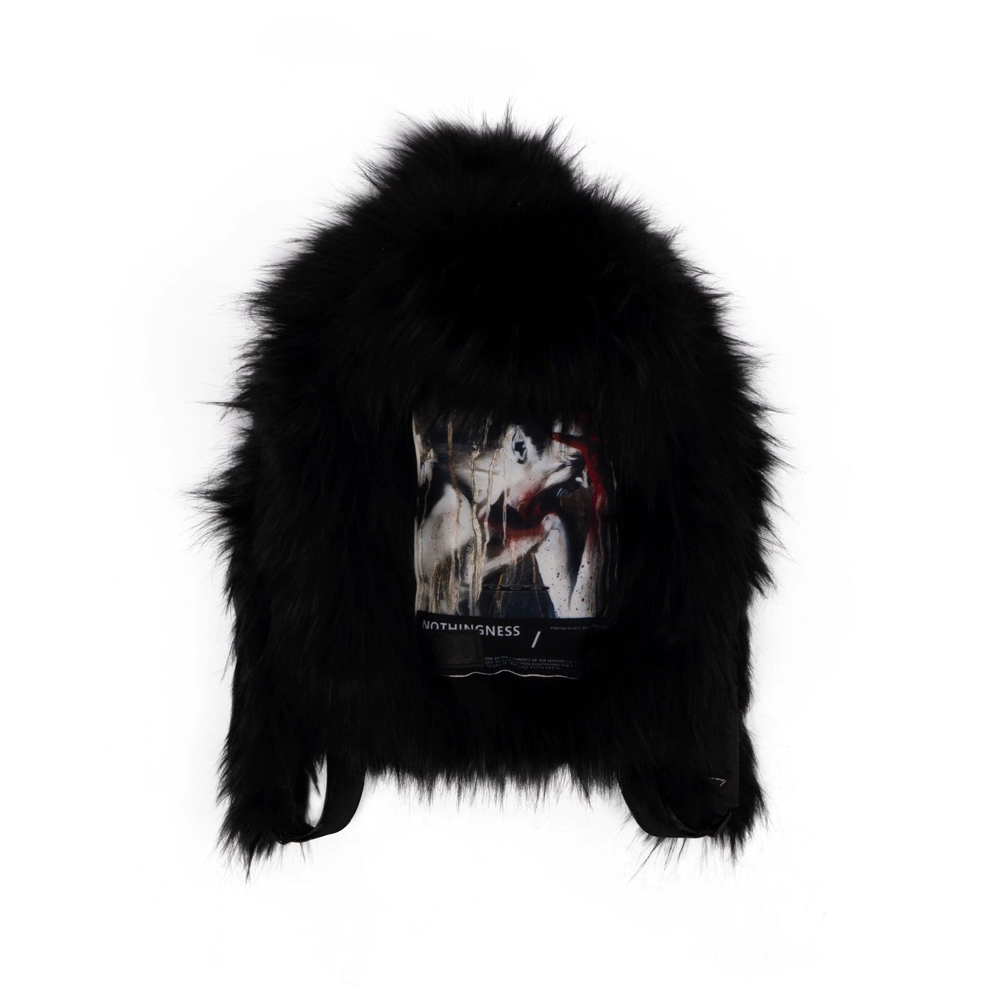 [NOTHINGNESS WORLD] Long Fur Design Adjustable Backpack