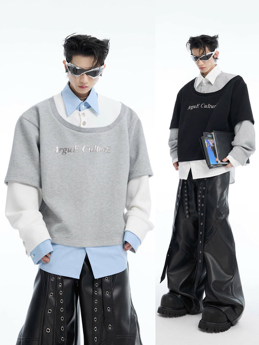 [ARGUE CULTURE] Preppy Punk Layered Shirt