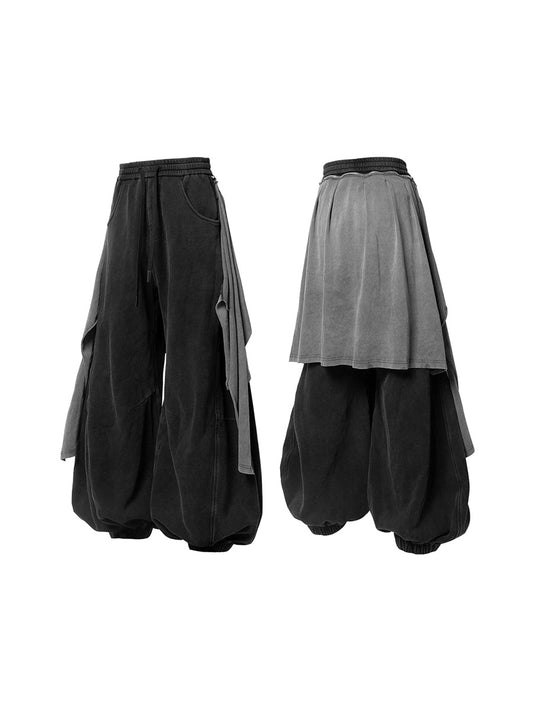 [RELABEL] Cotton Detachable Layered Sweatpants