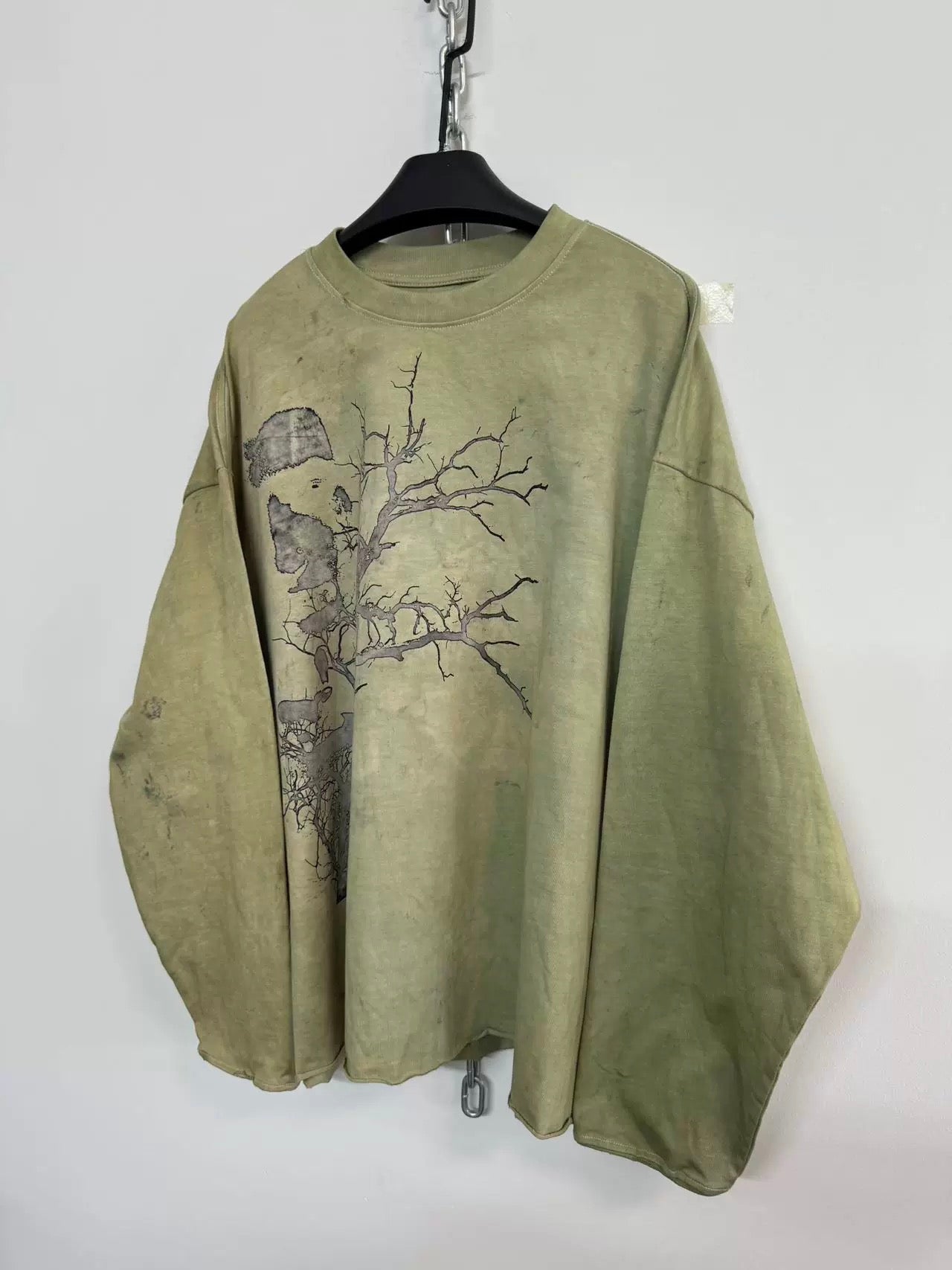 [Hell System] Dirty Dyed Tree Sweatshirt