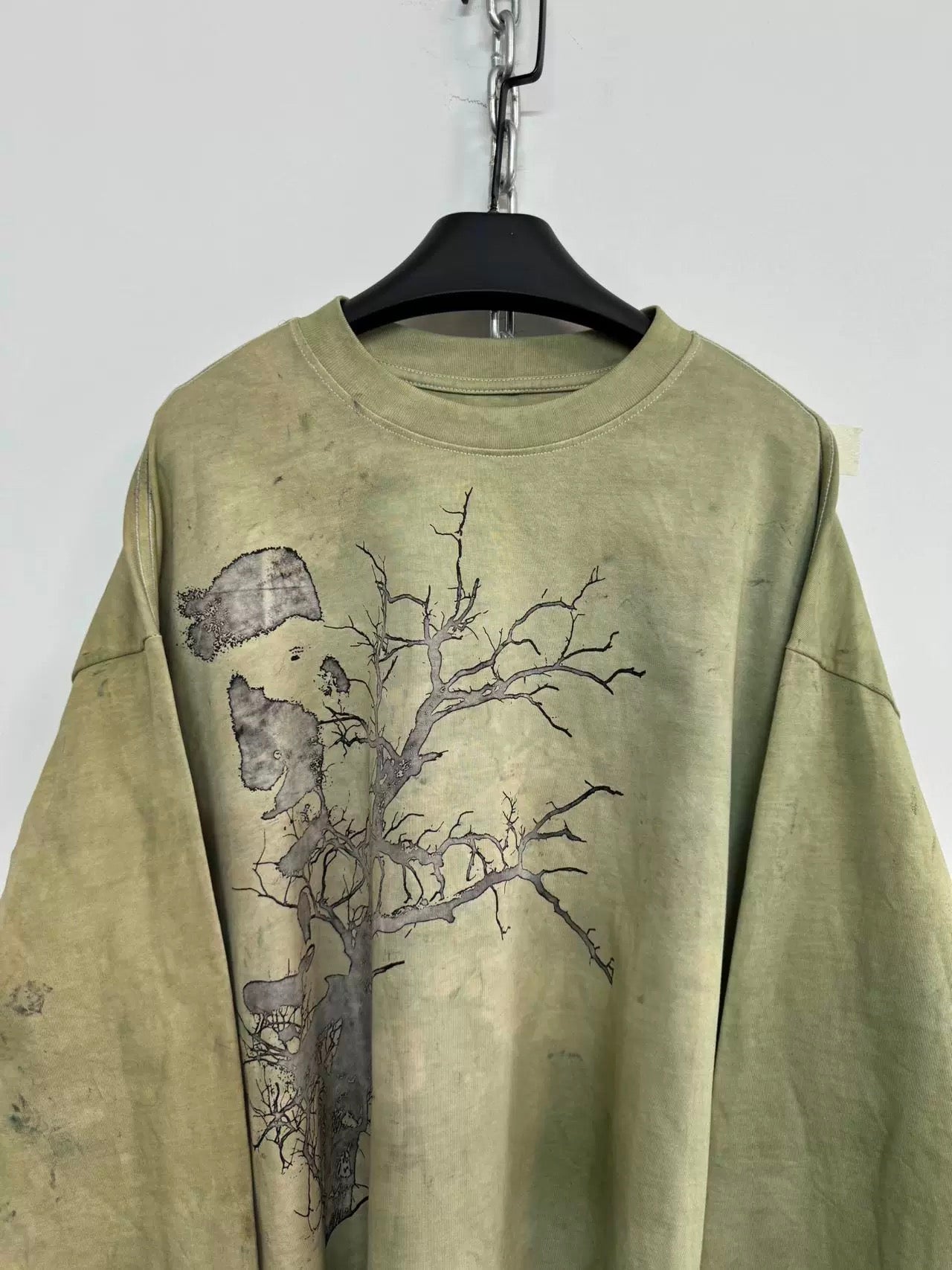 [Hell System] Dirty Dyed Tree Sweatshirt