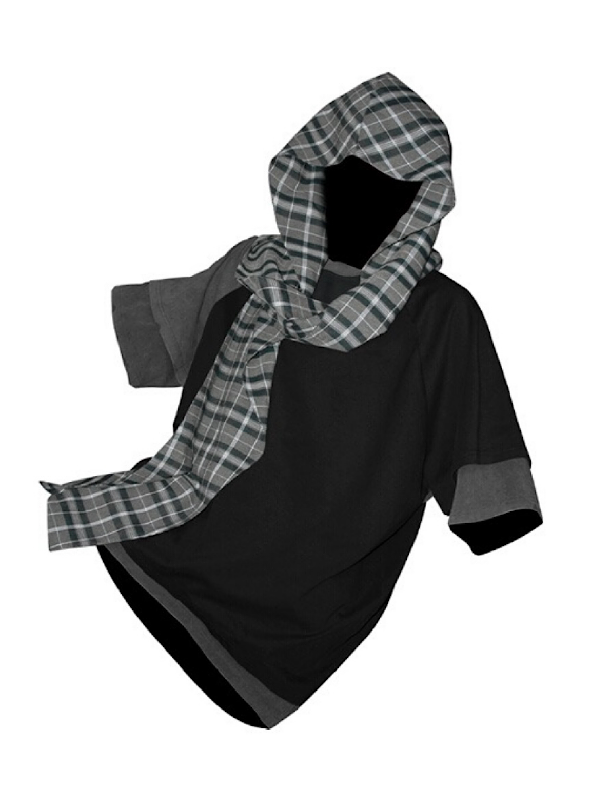 [RELABEL] Removable Scarf Hooded Tee
