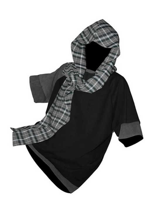 [RELABEL] Removable Scarf Hooded Tee