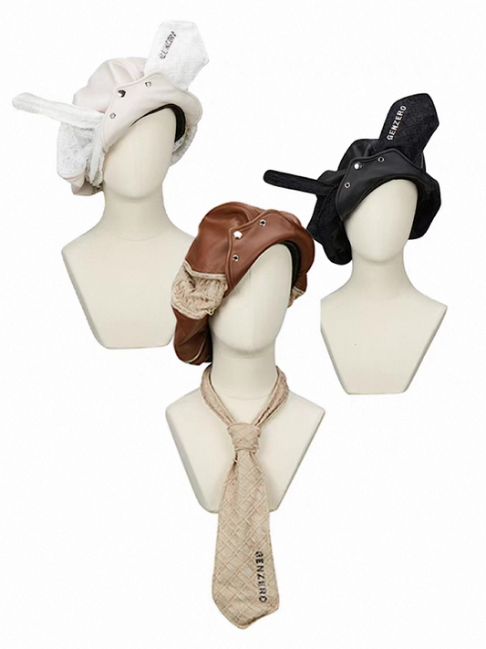 [GENZERO] Zipper Tie Cloud Beret