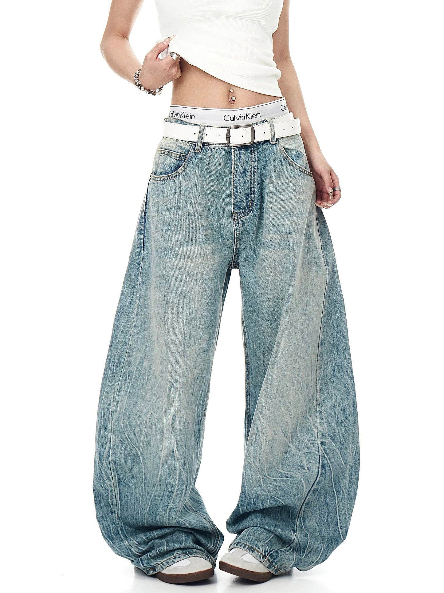 [ZPXO Select] Lightning Pattern Hot Diamond Scimitar Jeans