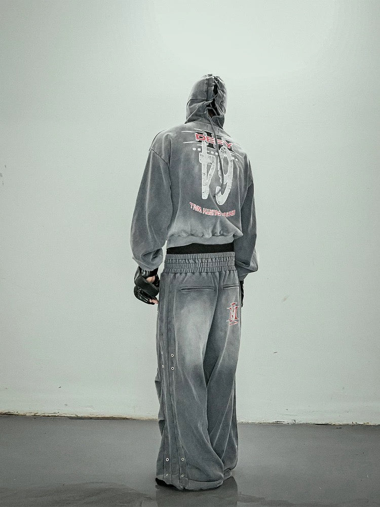 [LCE] Washed Boxing Hoodie & Pants Set