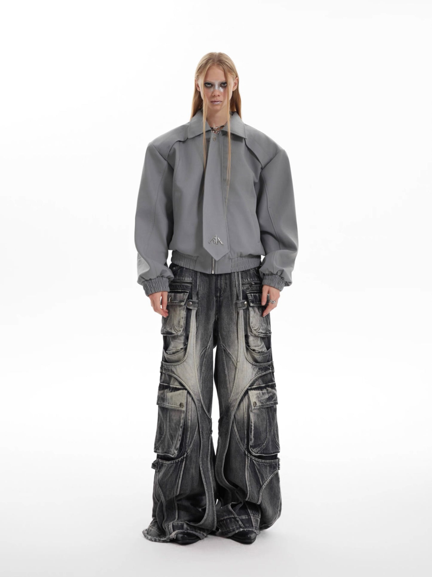 [ARGUE CULTURE] Aquatic Multi-Pocket Denim Pants
