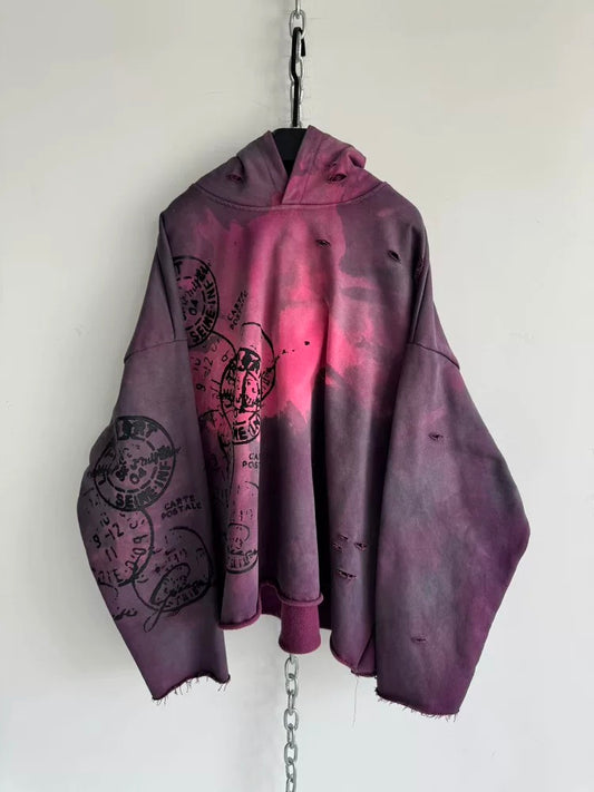 [Hell System] 450g Loose-Fitting Terry Hoodie