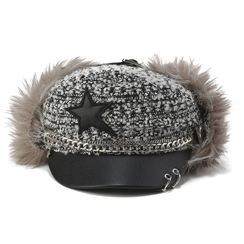 [GENZERO] Washed Denim Rivet Earmuff Hat
