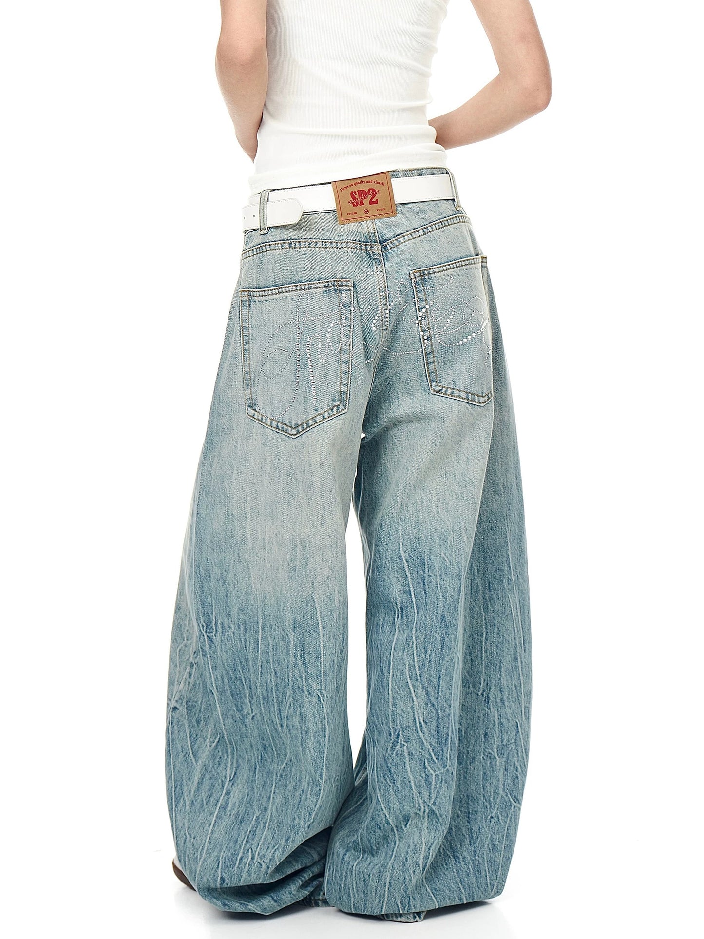 [ZPXO Select] Lightning Pattern Hot Diamond Scimitar Jeans