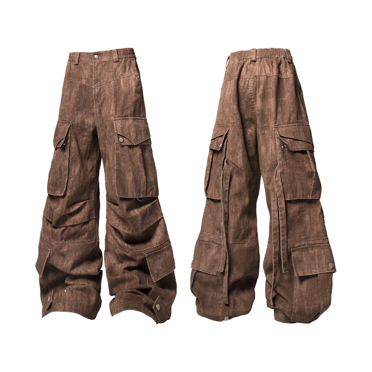 [RELABEL] Multi-Pocket Adjustable Ribbon Bomber Pants