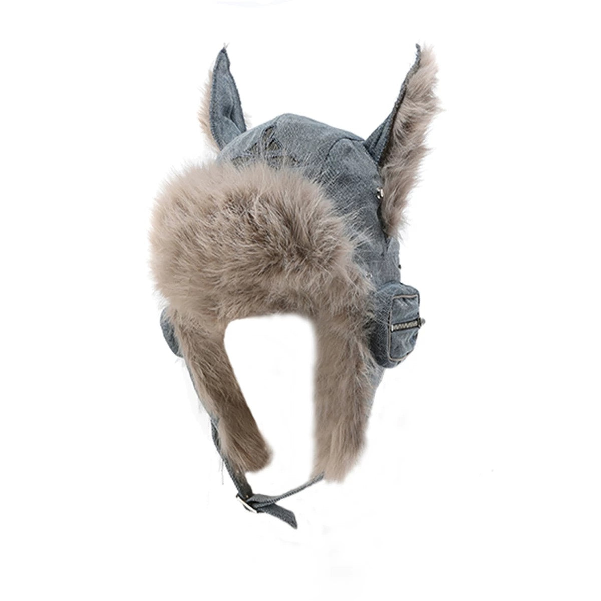 [GENZERO] Cross Plush Doberman Dog Ear Hat