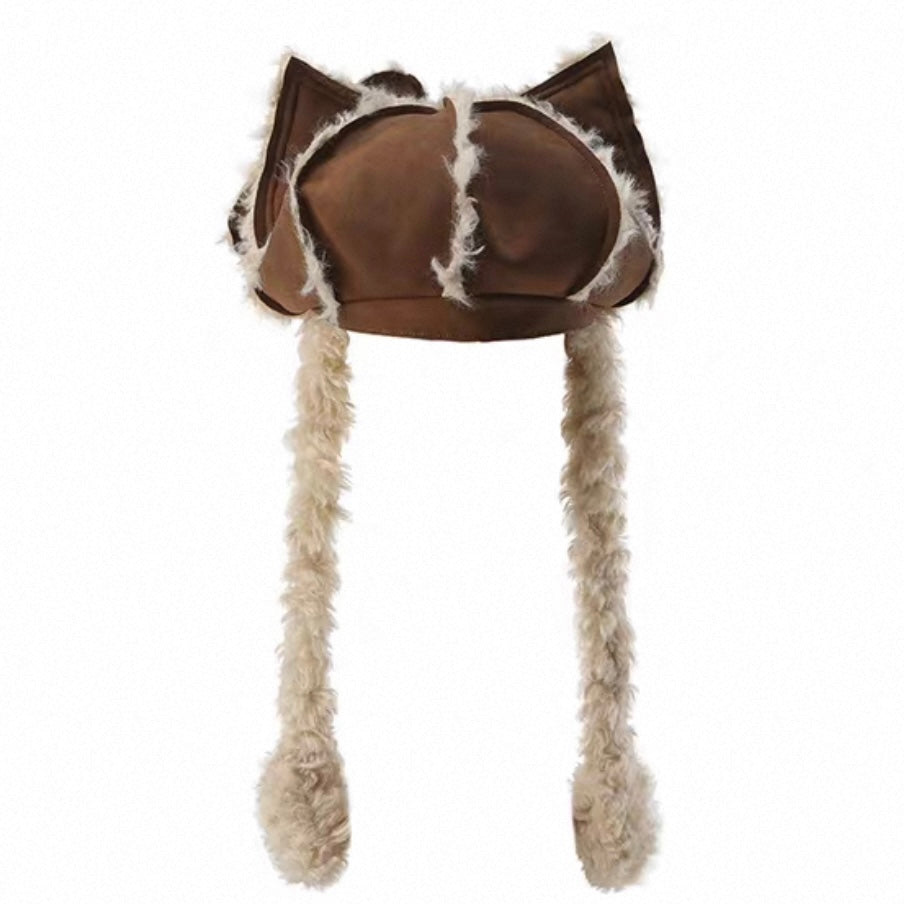 [GENZERO] Newsboy Beret with Rivet Bow and Cat Ears