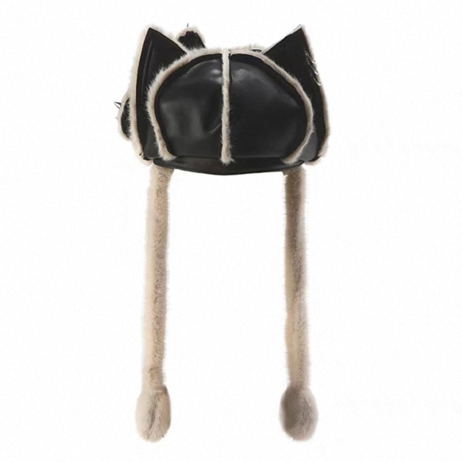 [GENZERO] Newsboy Beret with Rivet Bow and Cat Ears