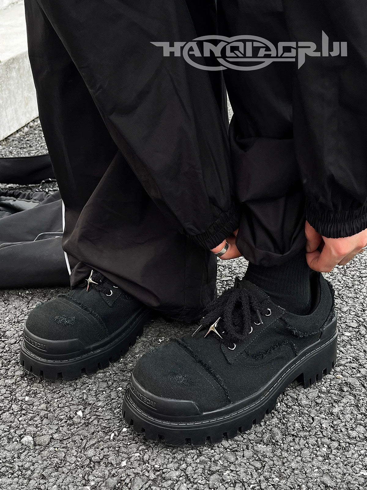 [HANQIAORIJI] Four-Pointed Star Derby Shoes