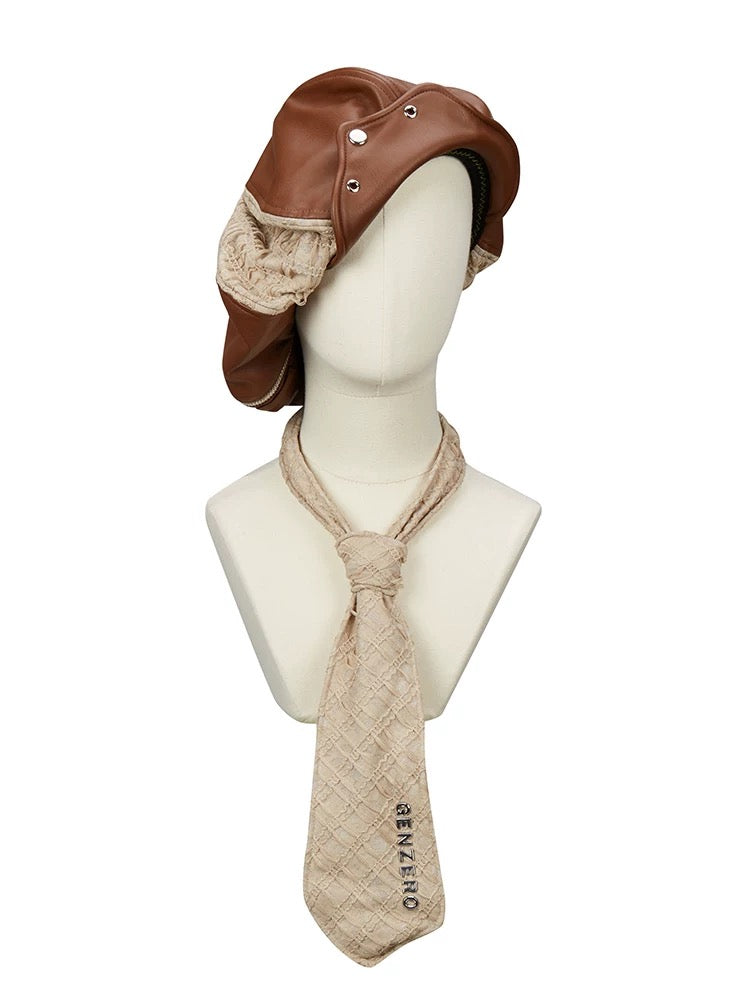 [GENZERO] Zipper Tie Cloud Beret