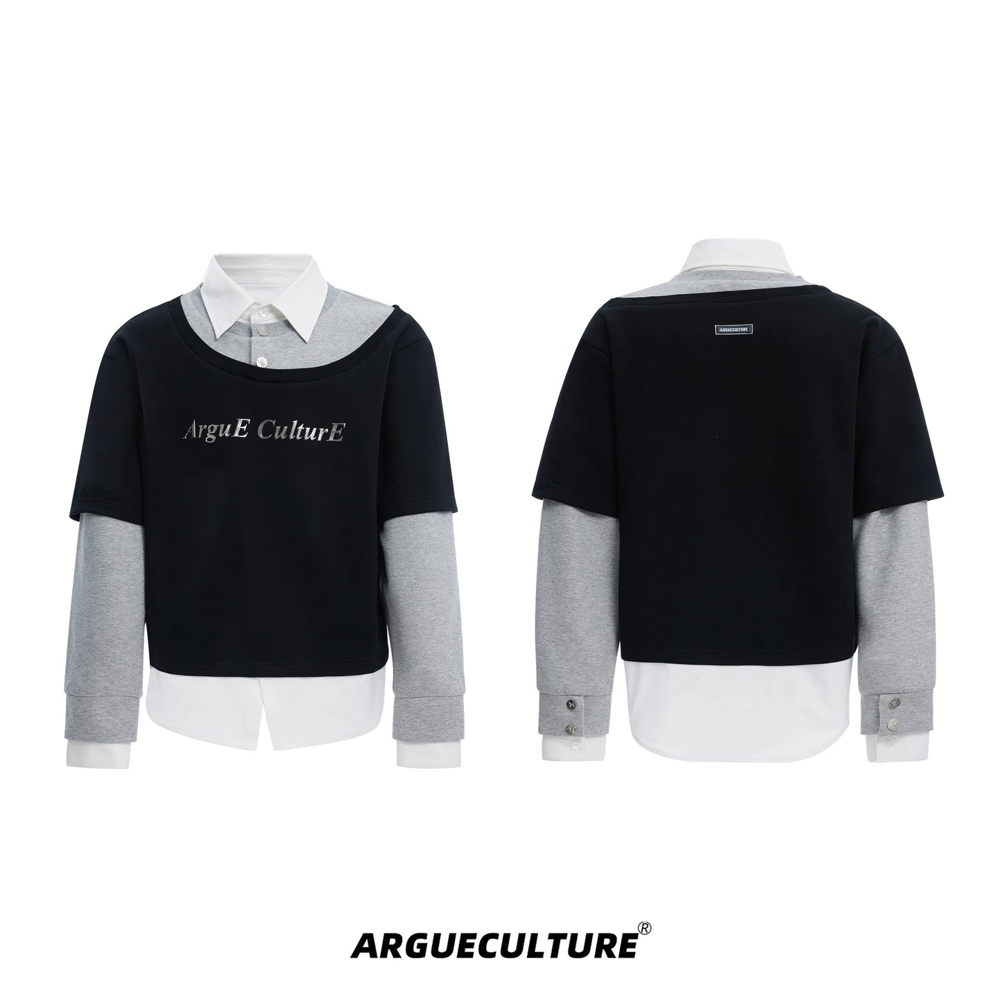 [ARGUE CULTURE] Preppy Punk Layered Shirt
