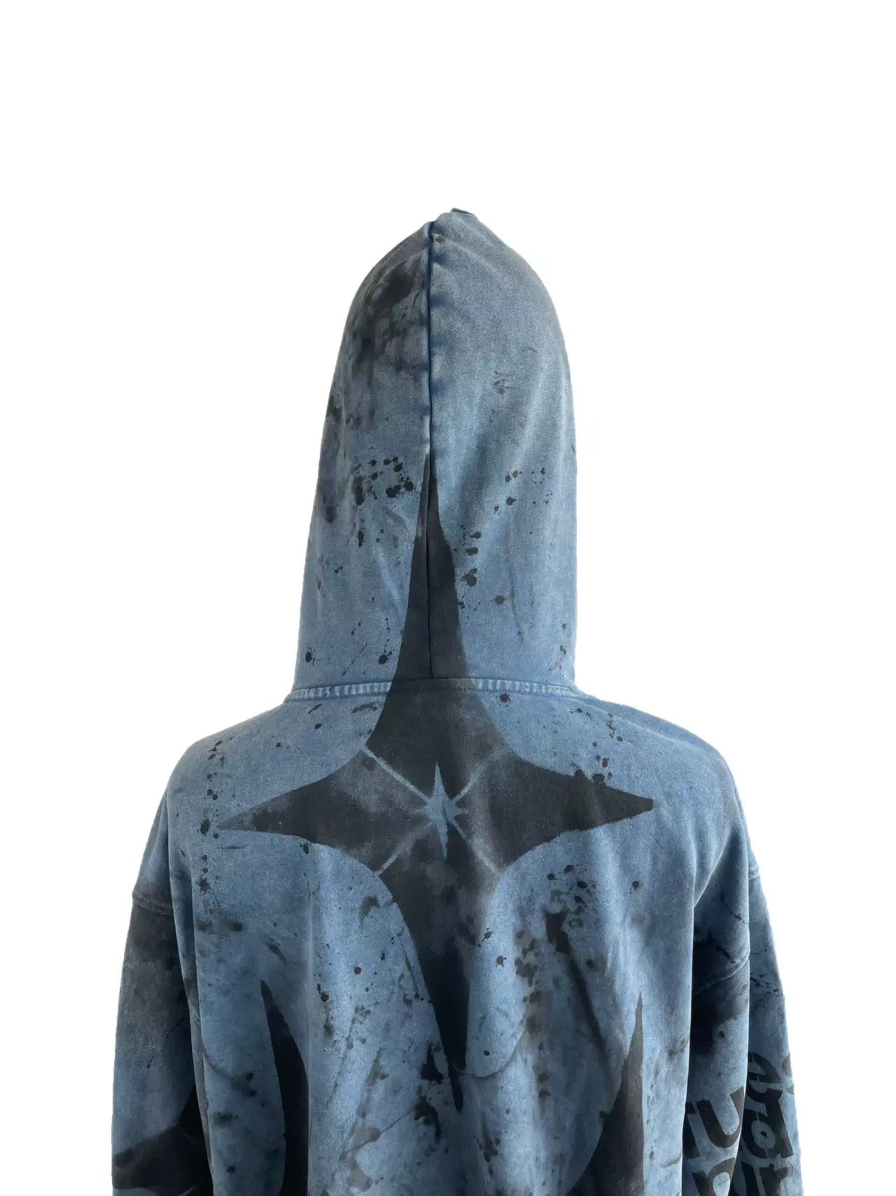 [Hell System] 23AW Terry Ink-Splashed Hoodie