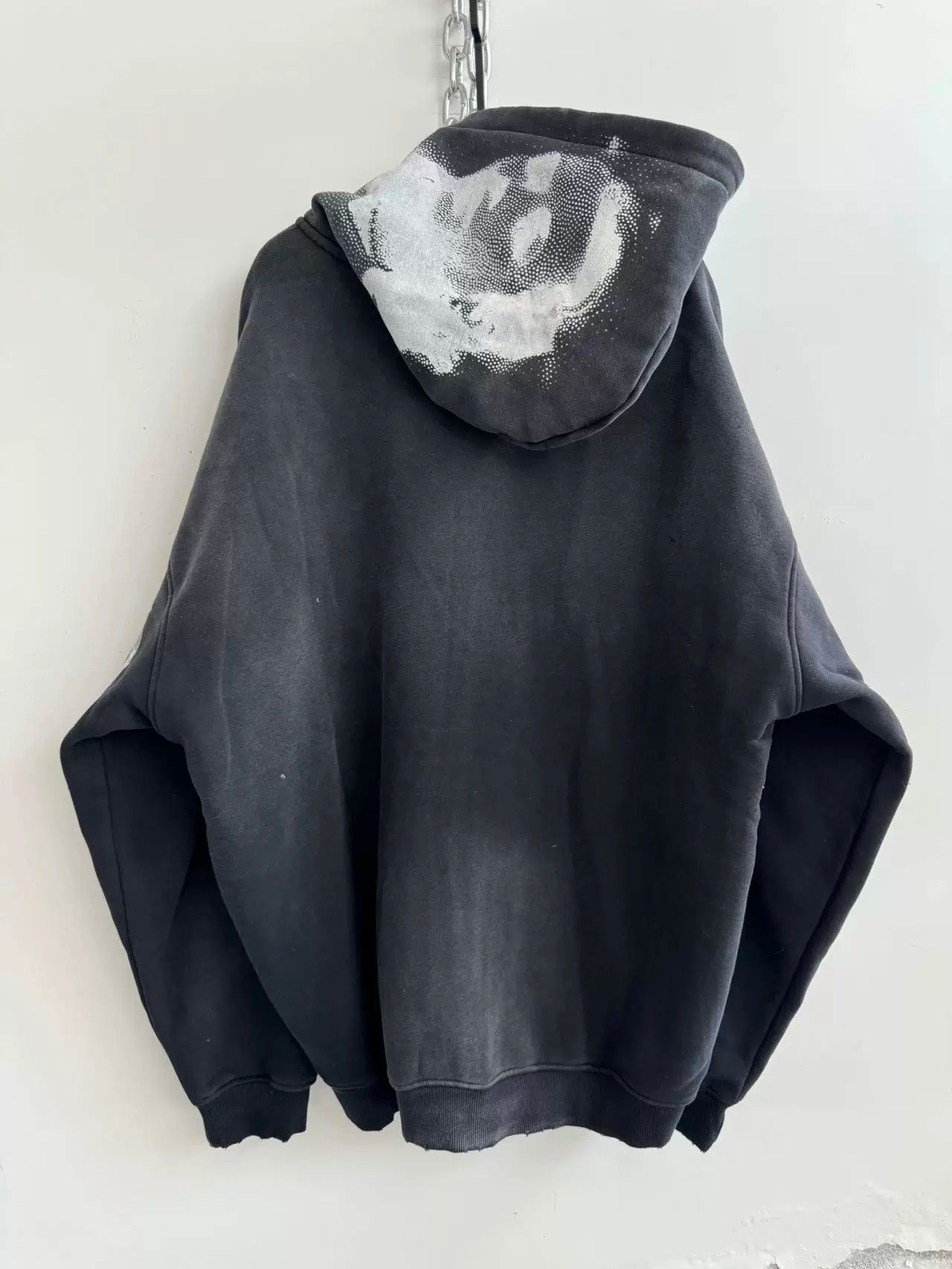[Hell System] Angel Spray Zip Hoodie