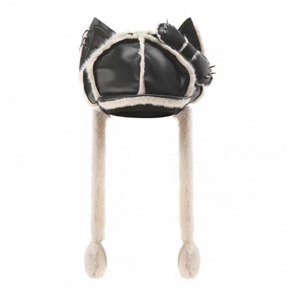 [GENZERO] Newsboy Beret with Rivet Bow and Cat Ears