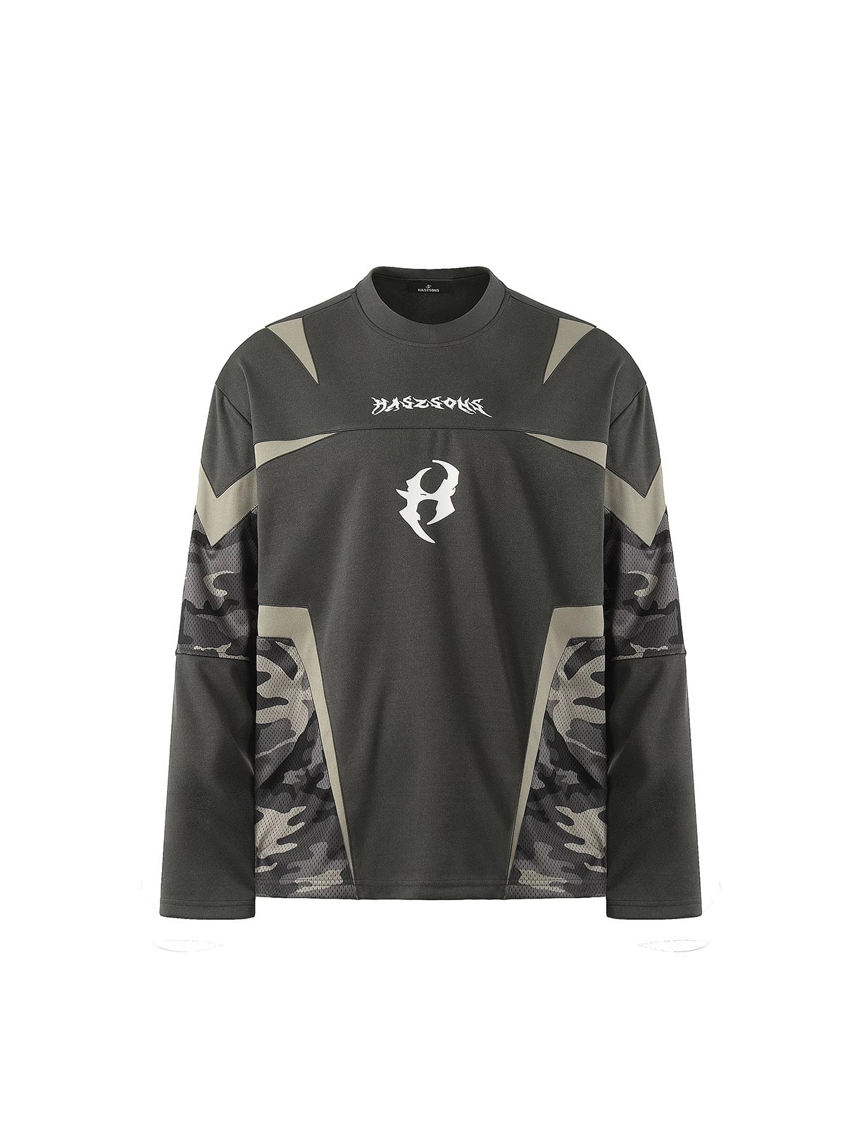 [HAS2SONS] Camouflage Logo Long Sleeve Tee