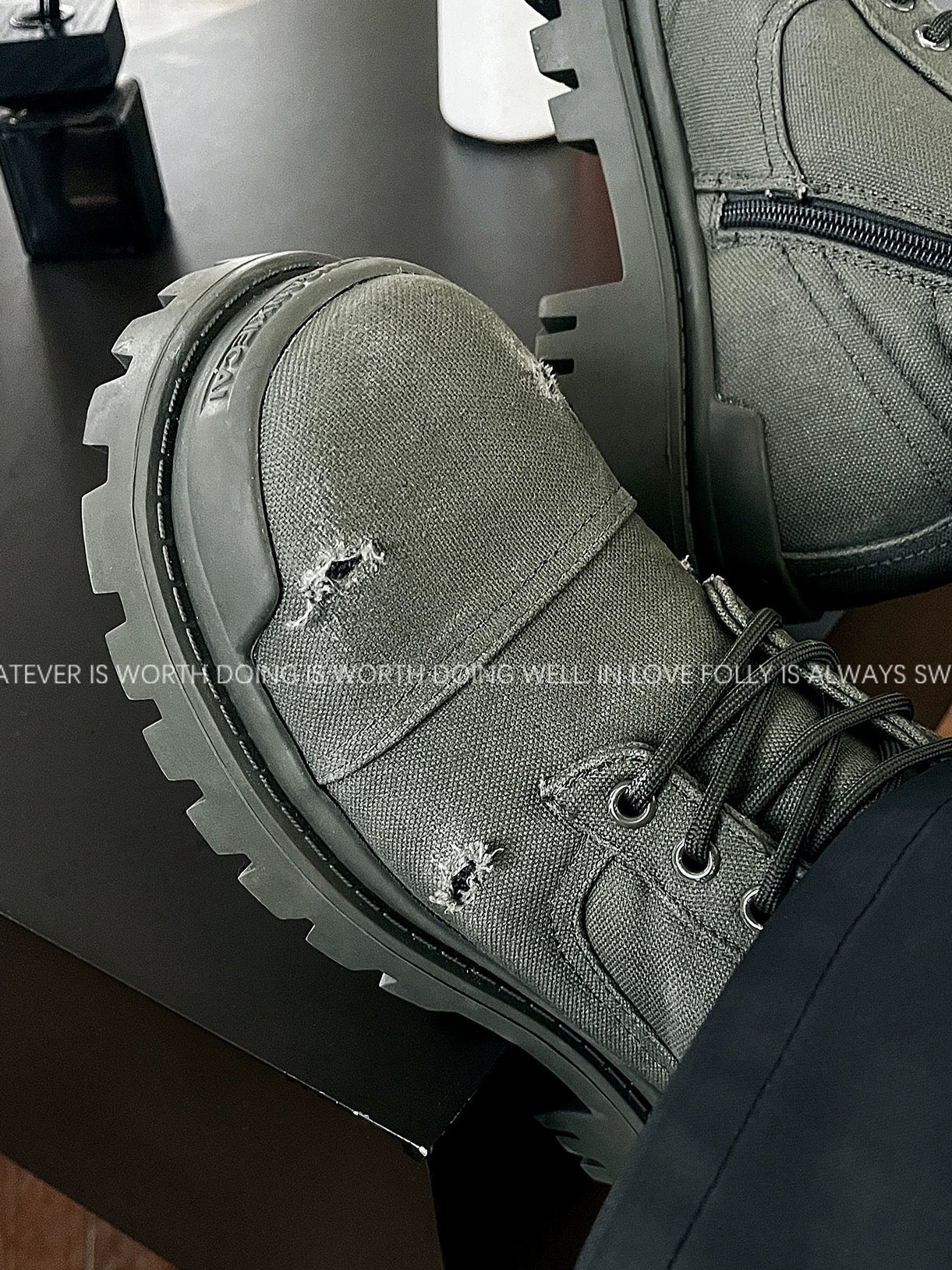 [HANQIAORIJI] Old Fashioned Chunky-Soled Boots
