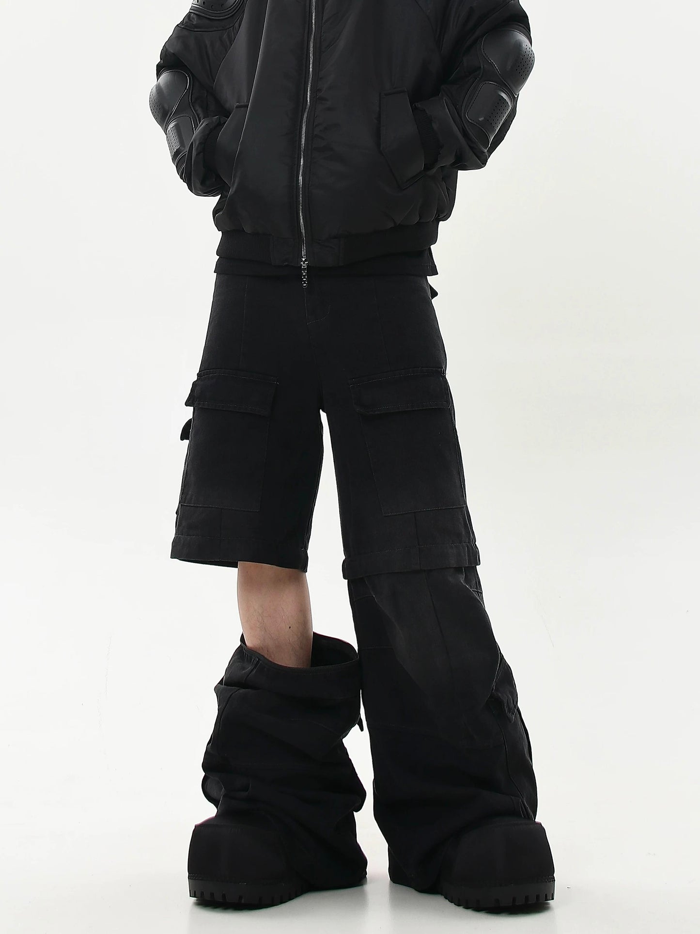 [ZPXO Select] Multi-pocket Work Super Baggy Denim Pants 2 color ways