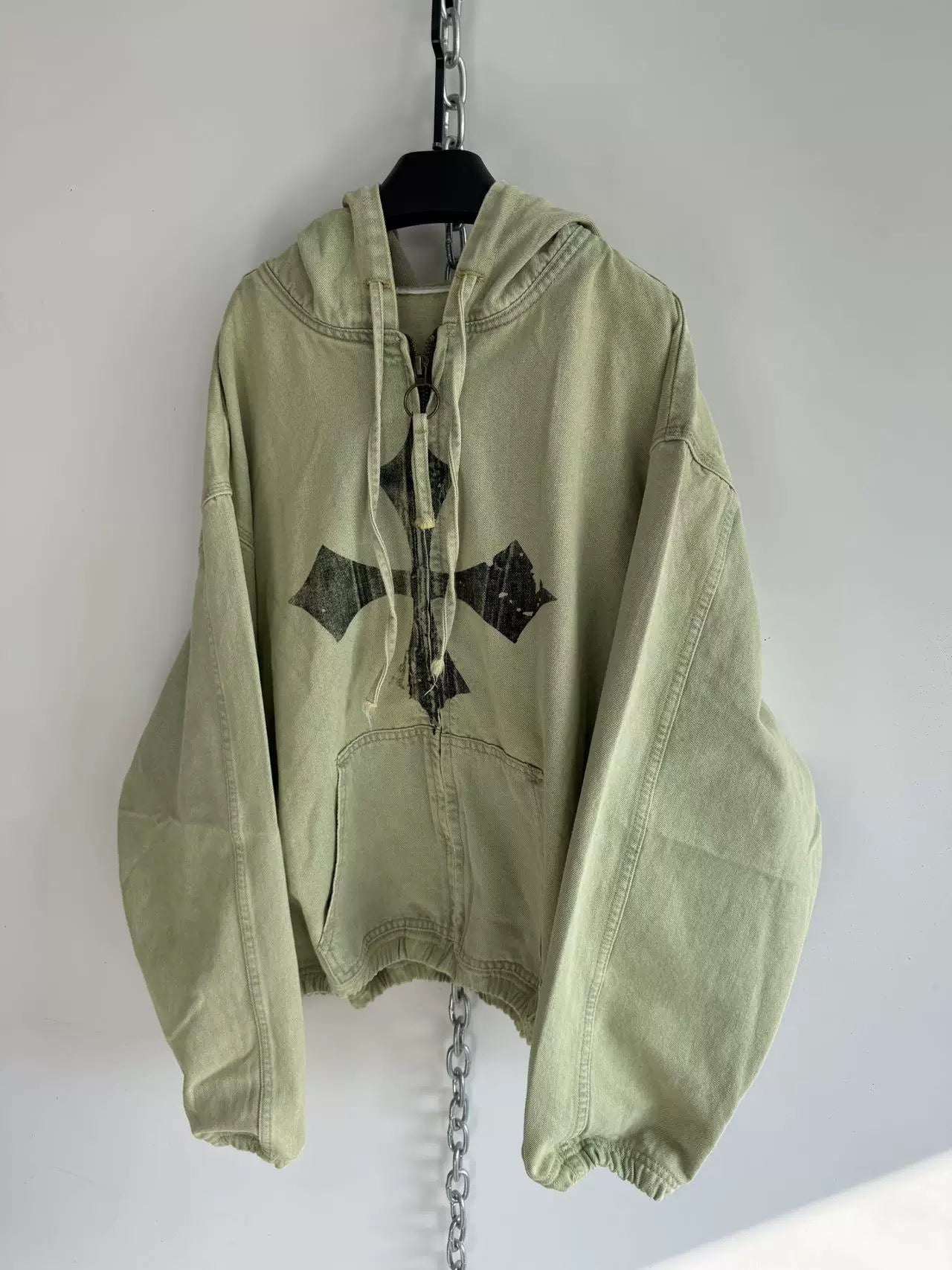[Hell System] Cross & Devil Zip Hoodie