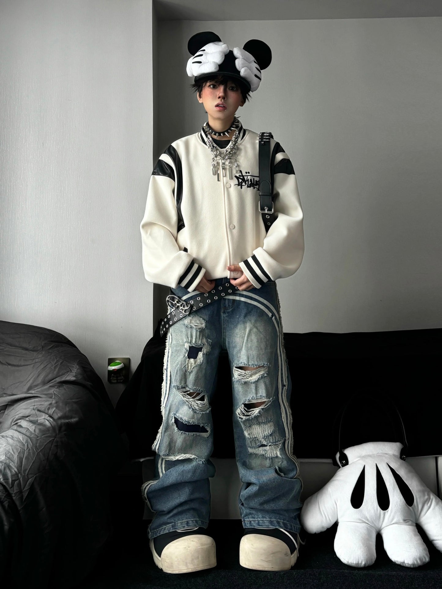 [ZPXO Select] Track Ripped Jeans