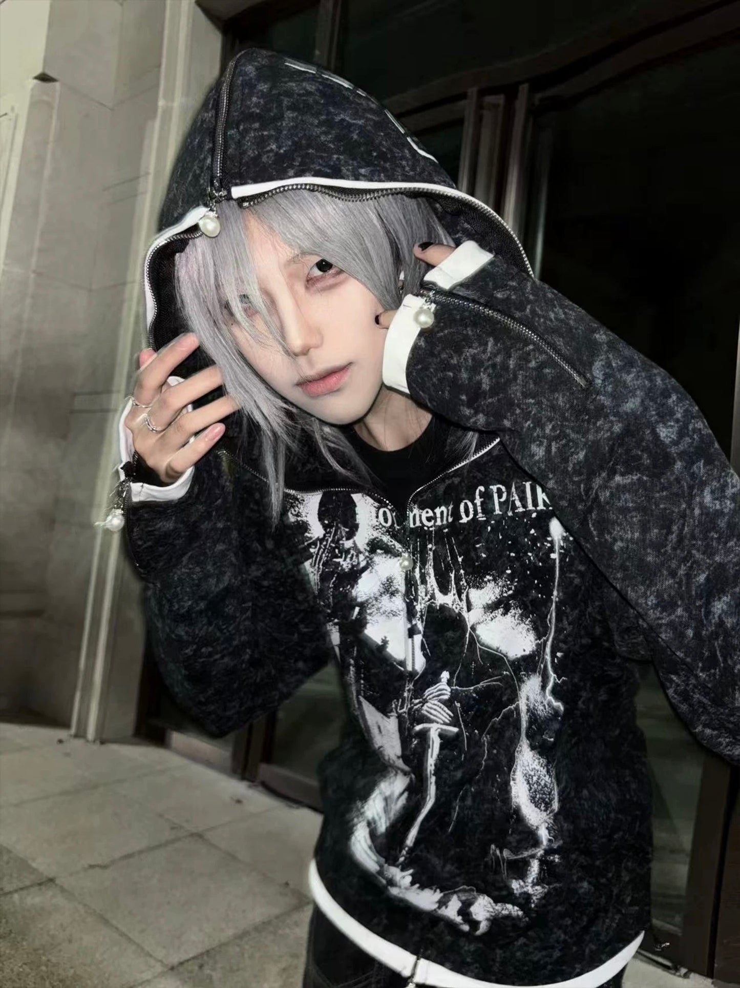 [PAIKI] Gothic Zip Hoodie 2 Colour Ways