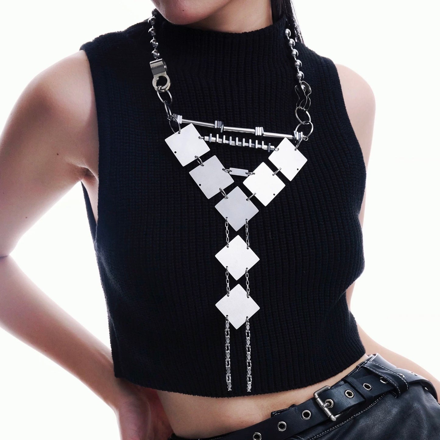 [ILLUSORY] Neutral Punk Body Chain Tie