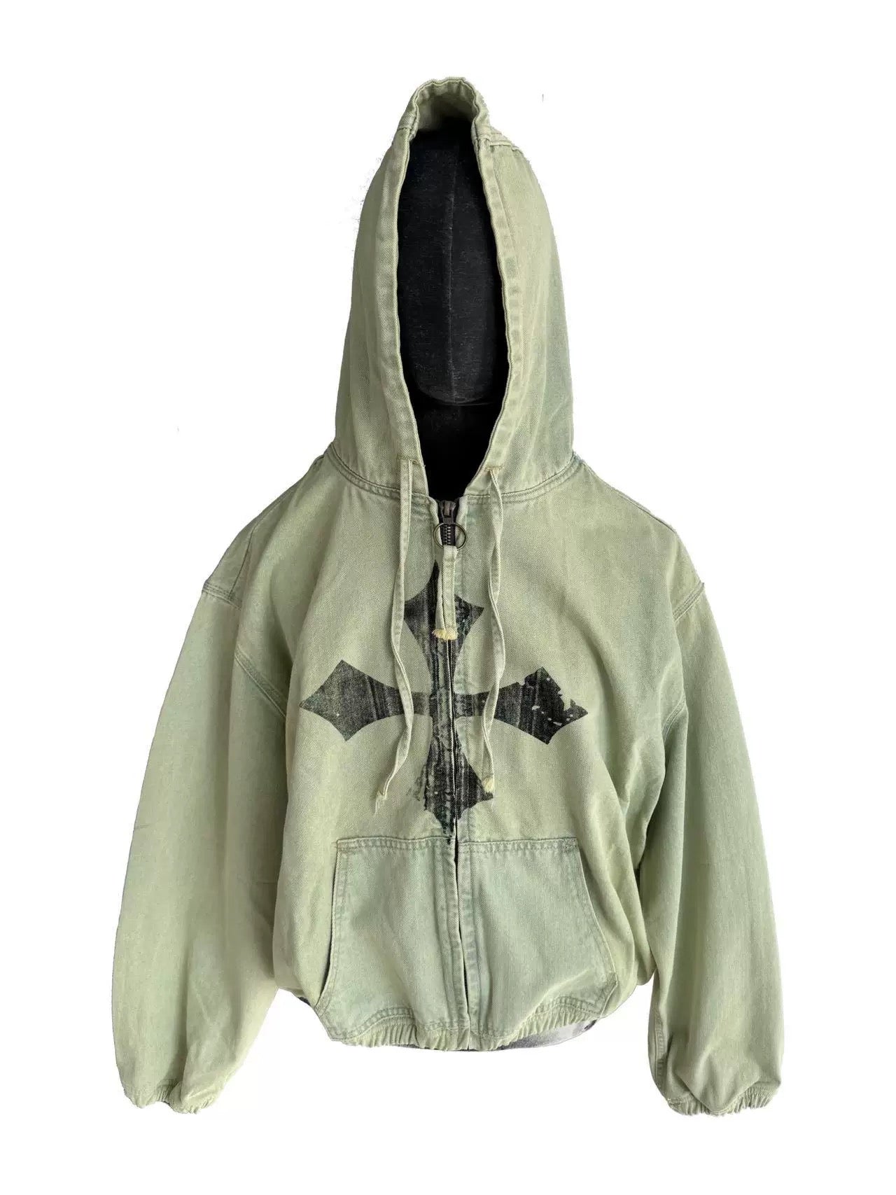[Hell System] Cross & Devil Zip Hoodie