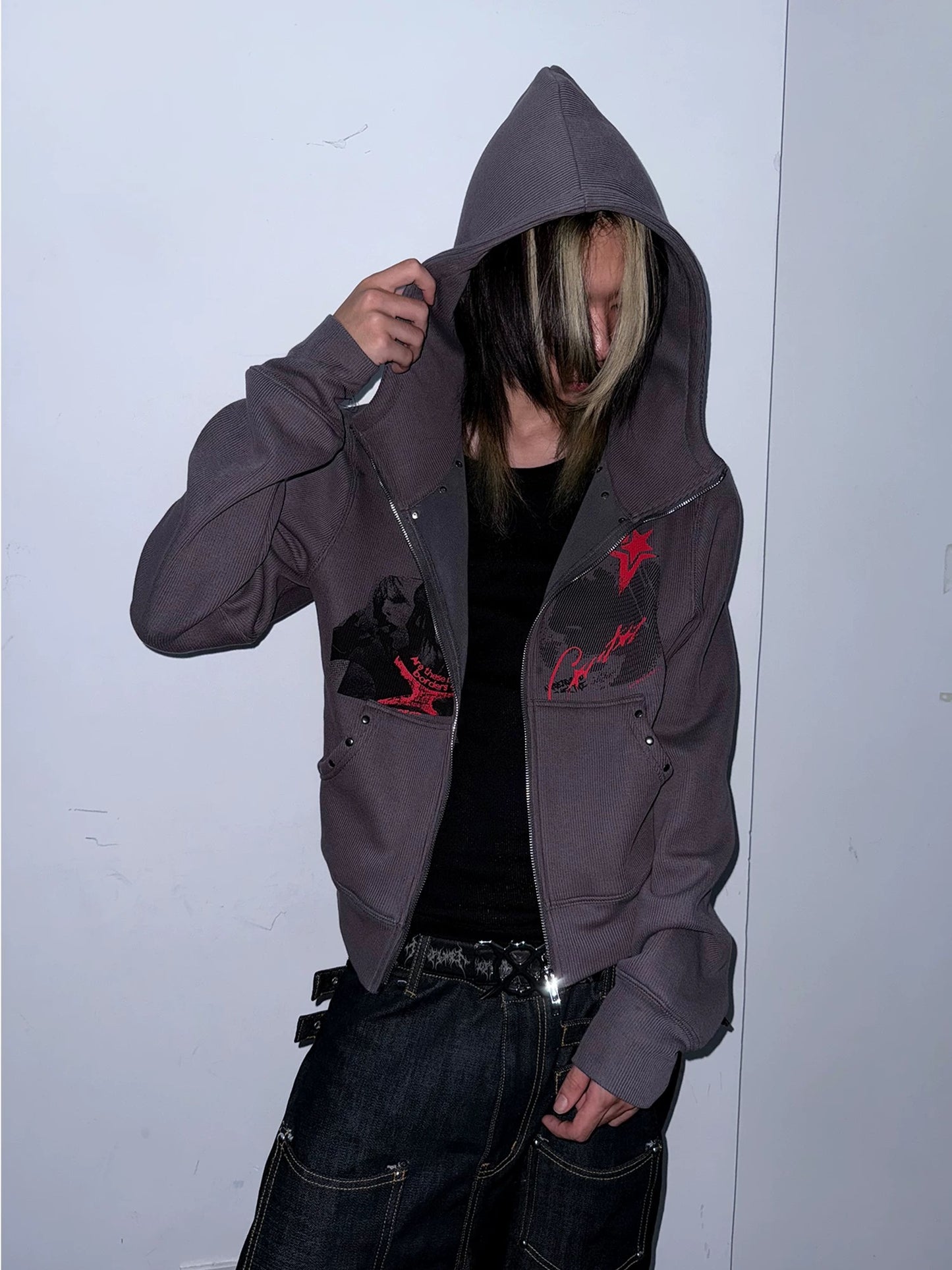 [PAIKI] Punk Band Hooded Jacket