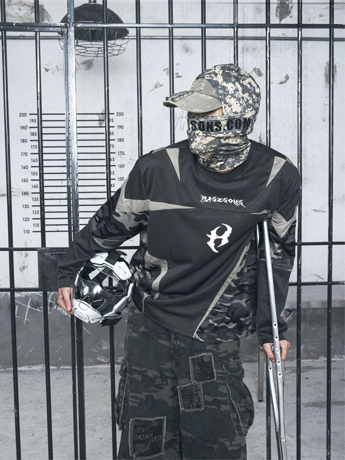 [HAS2SONS] Camouflage Logo Long Sleeve Tee