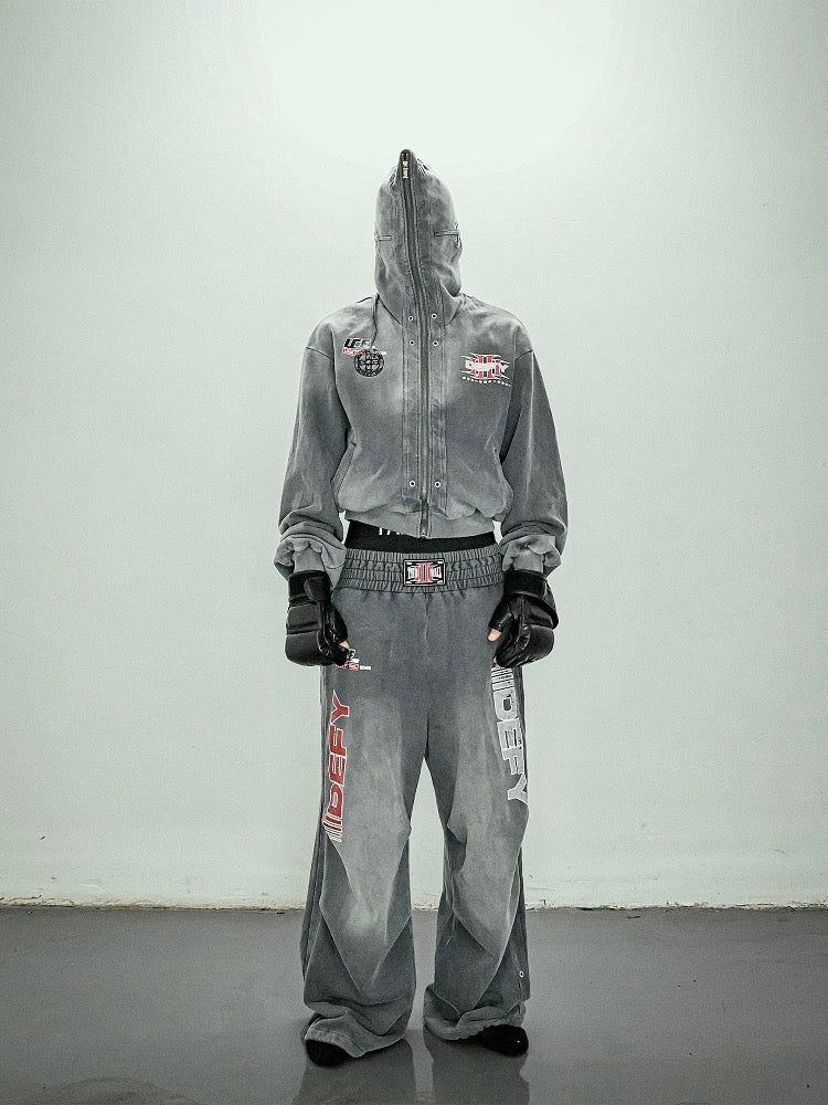 [LCE] Washed Boxing Hoodie & Pants Set
