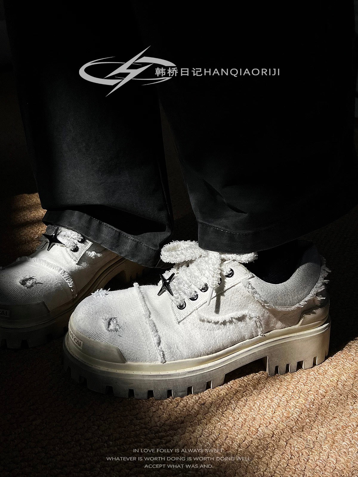 [HANQIAORIJI] Thick Sole Casual Shoes