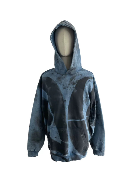 [Hell System] 23AW Terry Ink-Splashed Hoodie