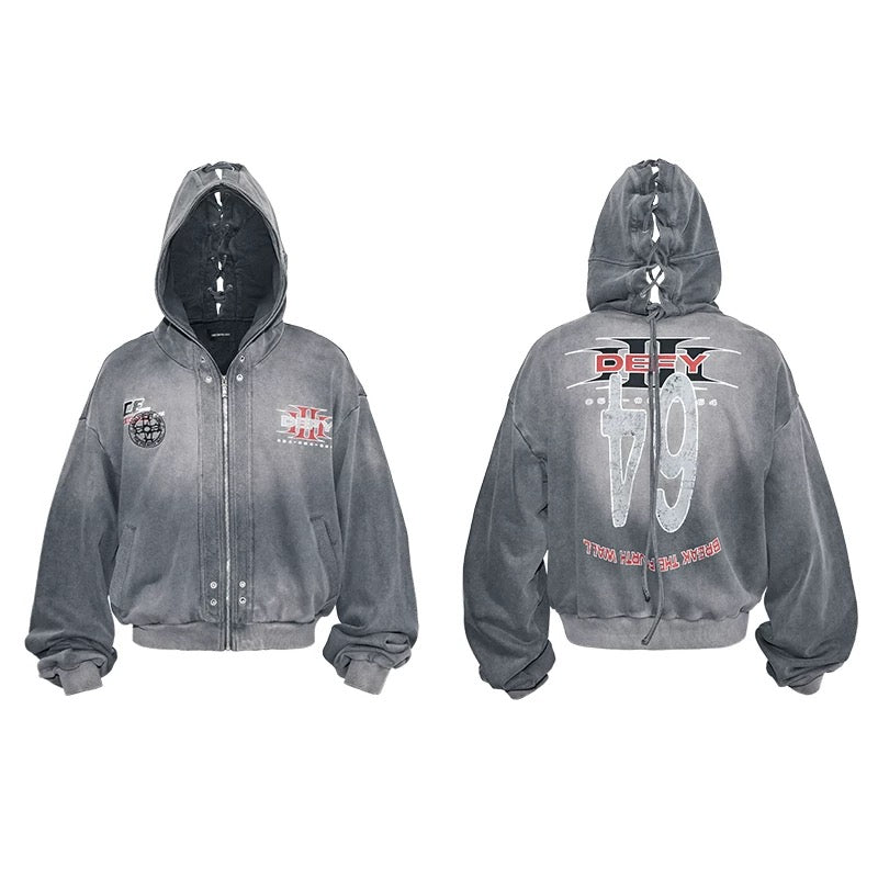 [LCE] Washed Boxing Hoodie & Pants Set