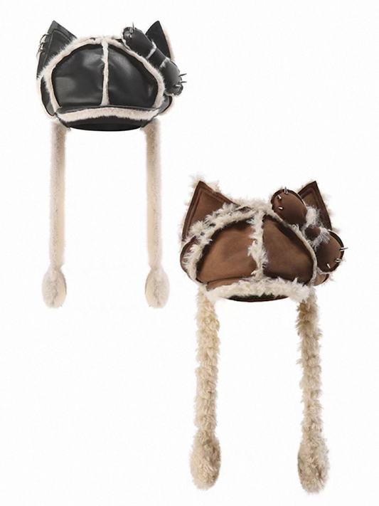 [GENZERO] Newsboy Beret with Rivet Bow and Cat Ears