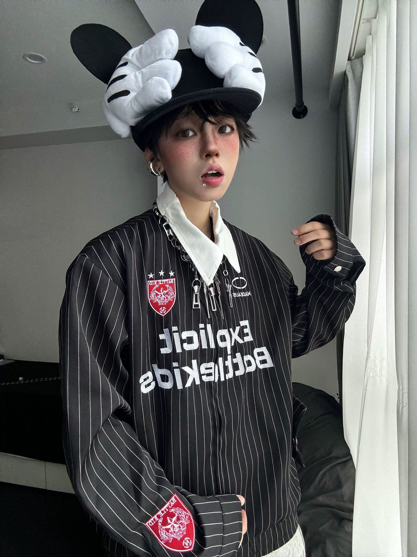 [ZPXO Select] Retro Striped Baseball Jacket