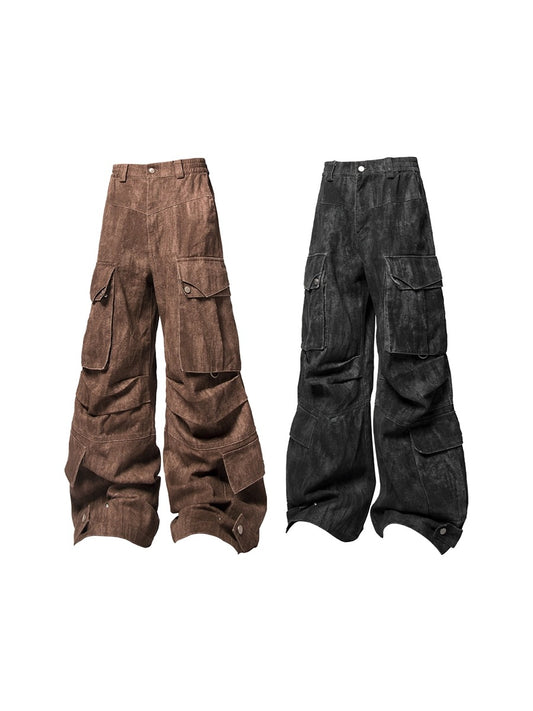 [RELABEL] Multi-Pocket Adjustable Ribbon Bomber Pants