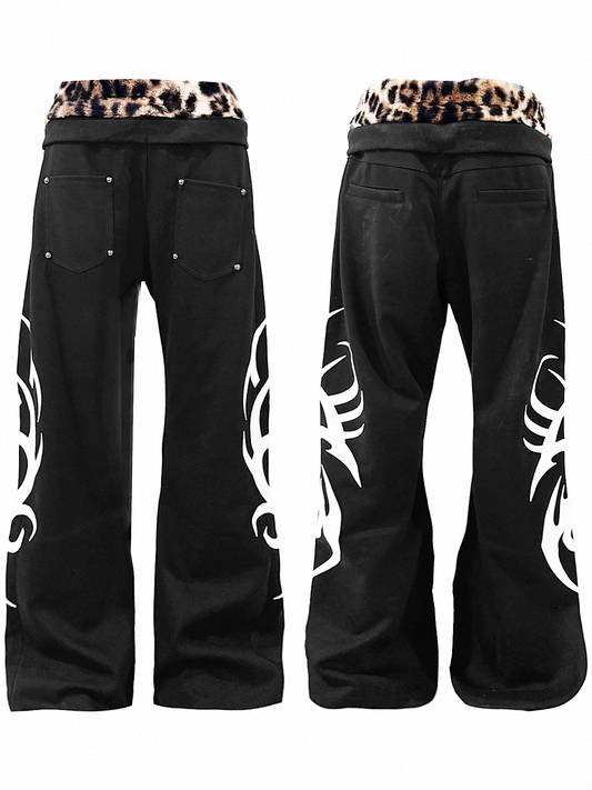 [DETW] Double Waist Leopard Pants