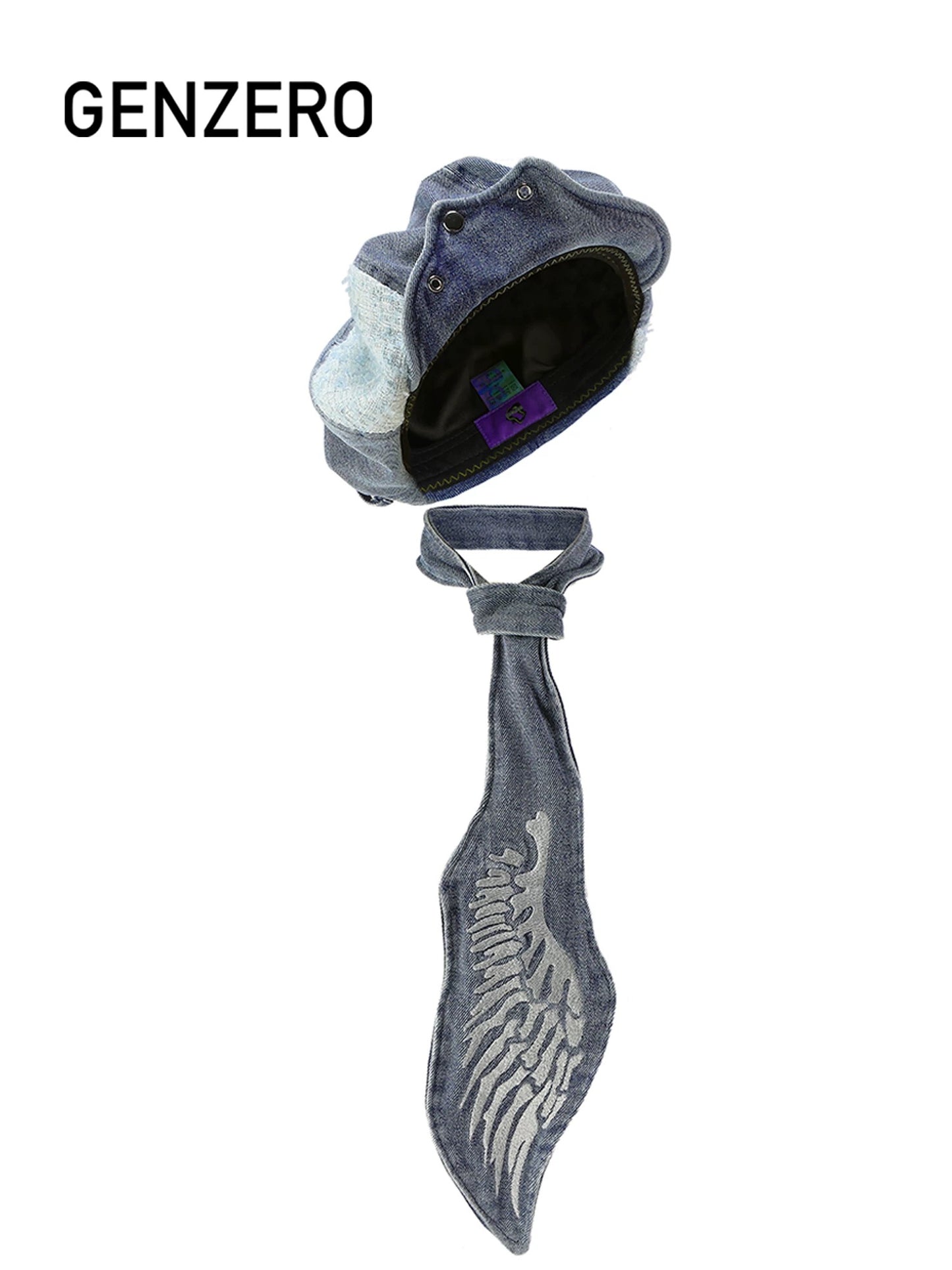 [GENZERO] Denim Angel Wing Hat