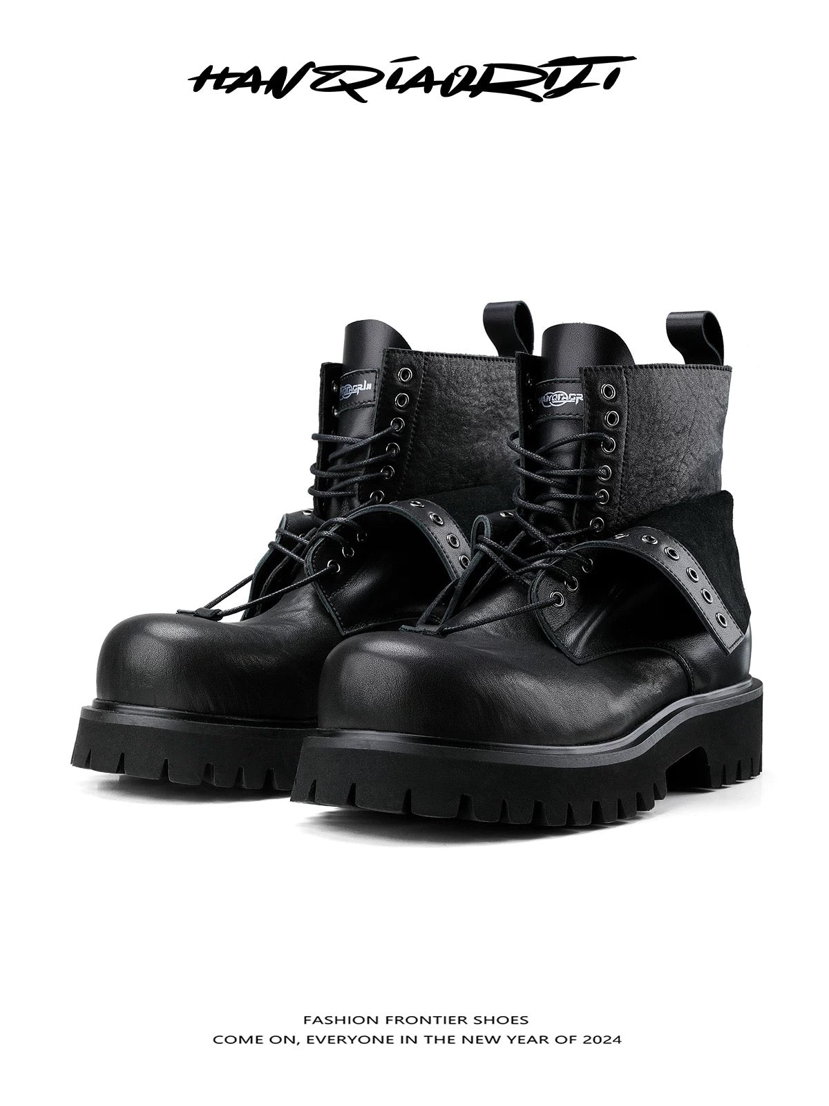 [HANQIAORIJI] Motorcycle Punk Short Boots