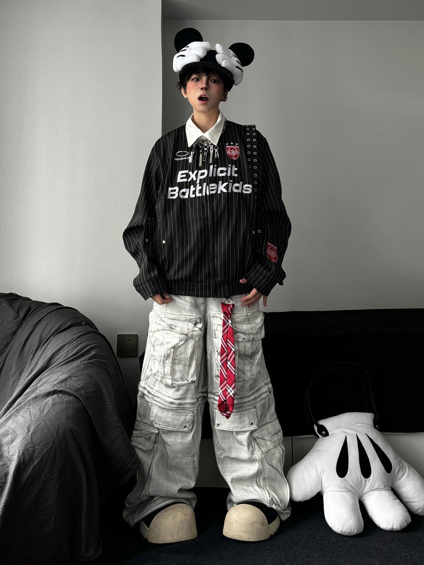 [ZPXO Select] Retro Striped Baseball Jacket