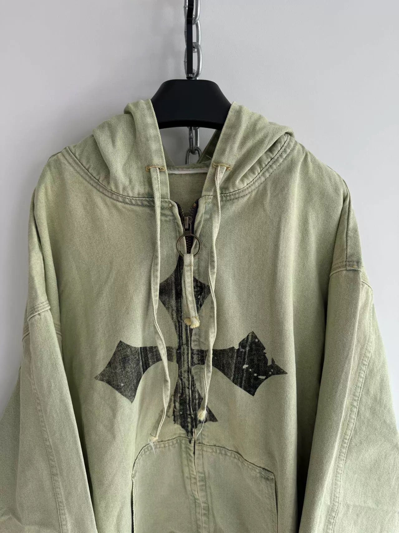 [Hell System] Cross & Devil Zip Hoodie