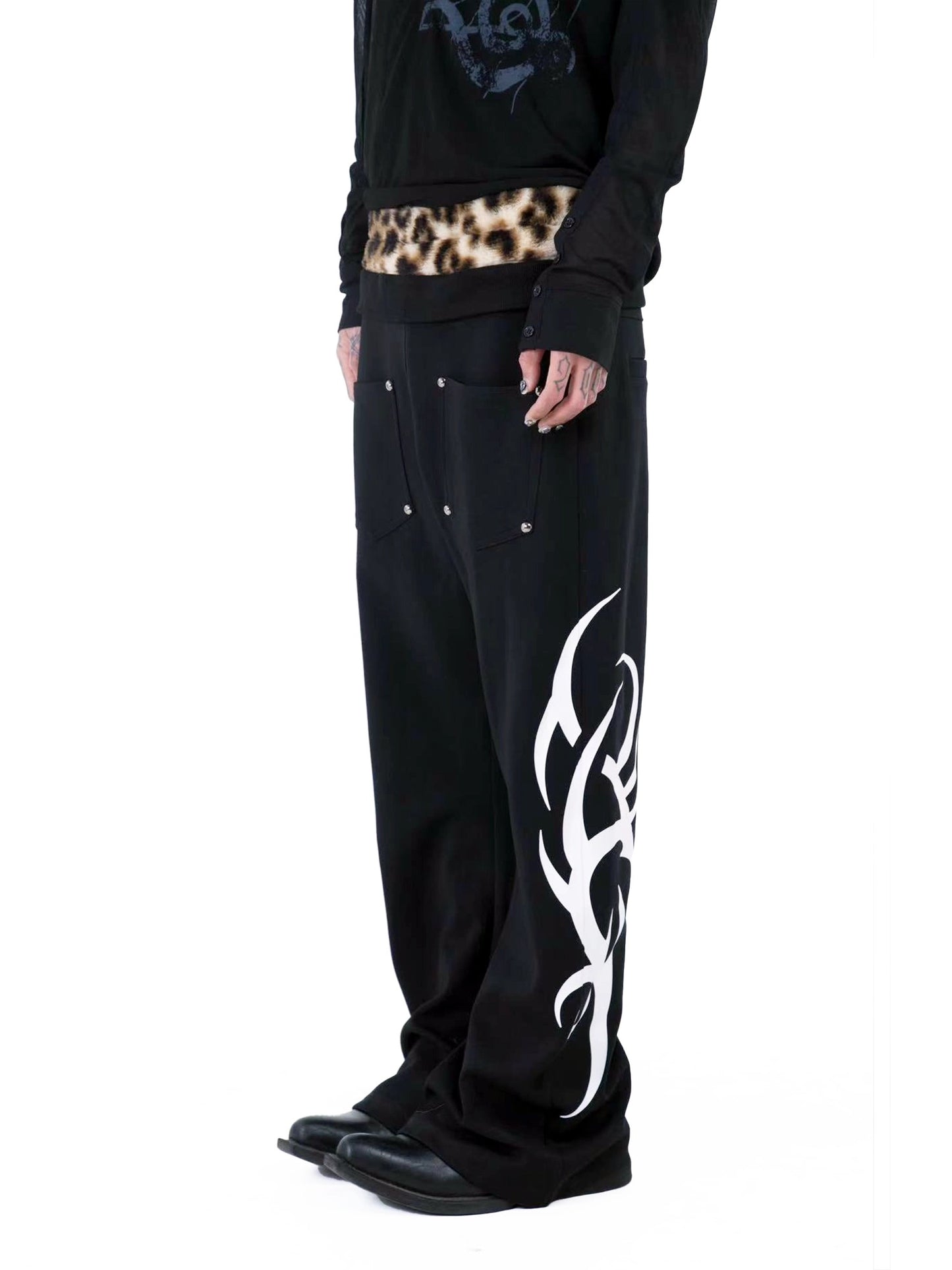 [DETW] Double Waist Leopard Pants