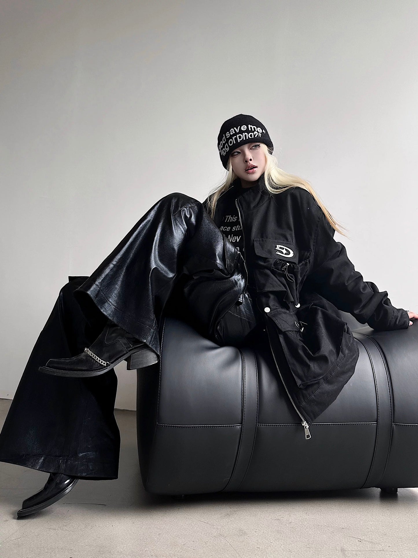 [ZPXO Select] Faux Leather Baggy Pants