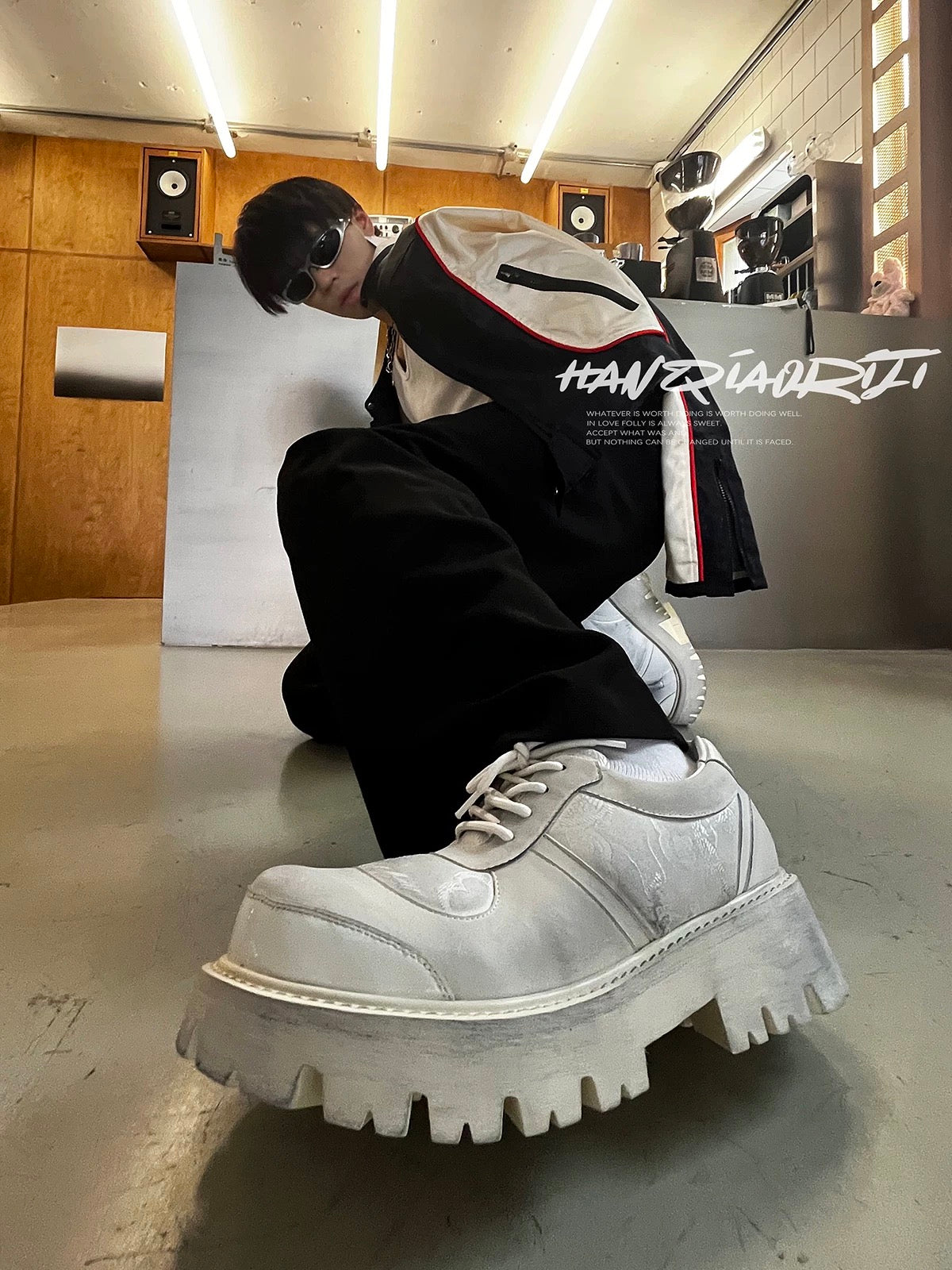 [HANQIAORIJI] Old Thick-Soled Derby Shoes